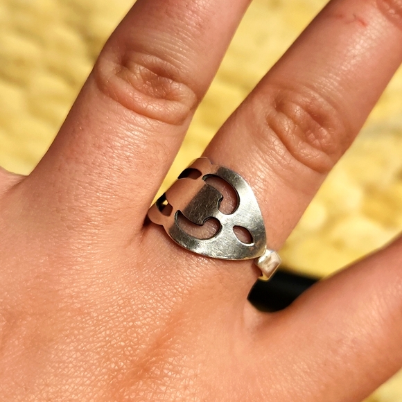 Artisan Made Spoon Ring Sterling Silver Sz 13 - Picture 5 of 6